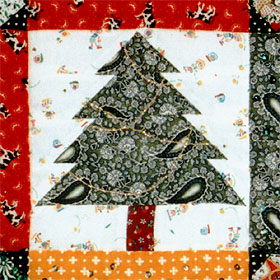 Елочка - фрагмент рождественского коврика